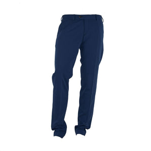 Pantalón azul elegante Made in Italy para hombre sofisticado