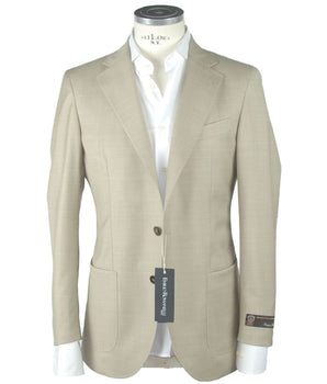 Emilio Romanelli Beige Wool Men's Blazer