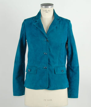 Emilio Romanelli Green Leather Women Jacket