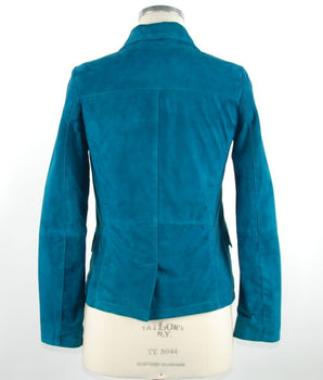 Emilio Romanelli Green Leather Women Jacket