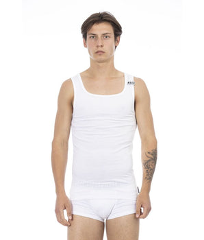 Bikkembergs White Cotton Men's Tank Top Bikkembergs 