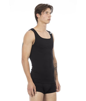 Bikkembergs Black Cotton Men's Tank Top Bikkembergs 