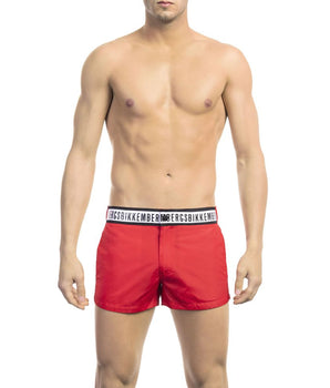 Bikkembergs Red Polyamide Men Swim Short
