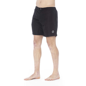 Trussardi Beachwear Black Polyester Swimwear