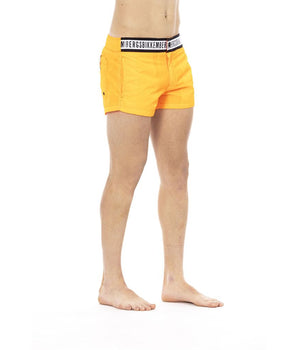 Bikkembergs Orange Polyamide Men Swim Short