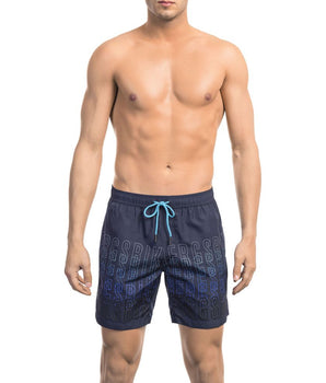 Bikkembergs Blue Polyester Men Swim Short