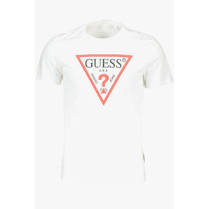 Guess Jeans White Cotton Men T-Shirt