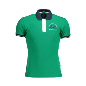 Polo slim fit bordado en verde La Martina