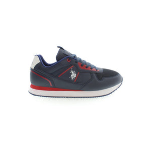 US POLO ASSN. Sleek Blue Sneakers with Contrast Detail