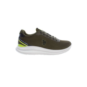 US POLO ASSN. Chic Green Lace-Up Sports Sneakers