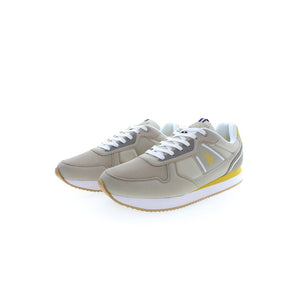 US POLO ASSN. Classic Beige Lace-Up Sneakers with Logo Detail