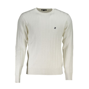 US Grand Polo Elegant Crew Neck Sweater with Contrast Details