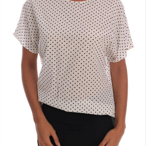 Dolce & Gabbana Chic Polka Dot Silk Blouse