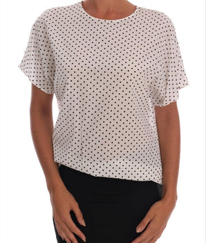 Dolce & Gabbana Chic Polka Dot Silk Blouse Dolce & Gabbana 