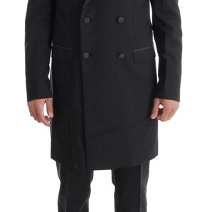 Dolce &amp; Gabbana Elegant Gray Double Breasted Wool Suit