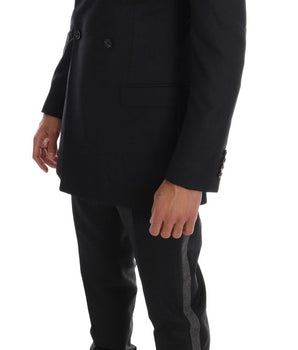 Dolce &amp; Gabbana Elegant Gray Double Breasted Wool Suit