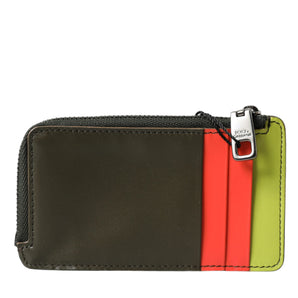 Dolce & Gabbana Multicolor Calfskin Leather Logo Card Holder Wallet