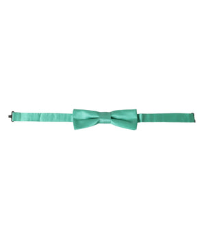 Dolce & Gabbana Mint Green Silk Adjustable Neck Men Bow Tie