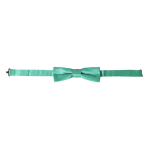 Dolce & Gabbana Mint Green Silk Adjustable Neck Men Bow Tie