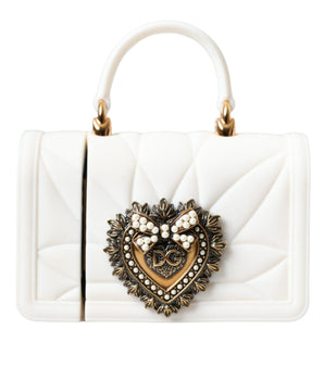 Dolce &amp; Gabbana White Silicone Devotion Heart Cover Hand Bag Airpod Case