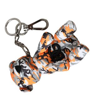 Dolce &amp; Gabbana Multicolor Camouflage Animal Silhouette Keychain Keyring
