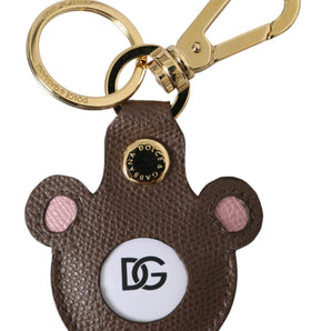 Dolce & Gabbana Multicolor Dauphine Calfskin DG Logo Keyring Keychain