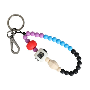 Dolce & Gabbana Multicolor Beaded DG Charm Accessory Keychain Keyring