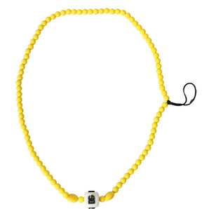 Dolce & Gabbana Yellow Beaded Chain DG Logo Charm Necklace