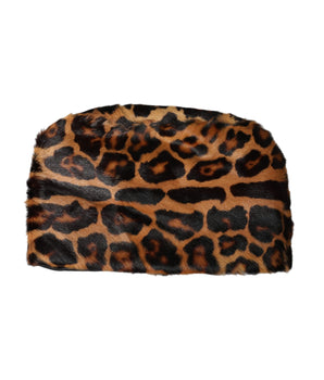 Dolce & Gabbana Brown Leopard Fur Women Bucket Hat
