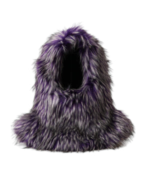 Dolce & Gabbana Purple Faux Fur Whole Head Wrap Hat