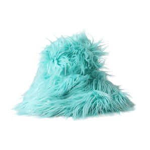 Dolce & Gabbana Mint Green Acrylic Fur Womens Bucket Hat