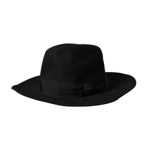 Dolce & Gabbana Black Rabbit Fedora Trilby Women Hat