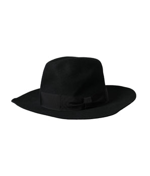 Dolce & Gabbana Black Rabbit Fedora Trilby Women Hat