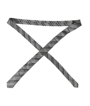 Dolce & Gabbana Black White Stripes Silk Adjustable Tie