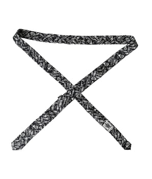 Dolce & Gabbana Black Trumpet Print Silk Adjustable Tie