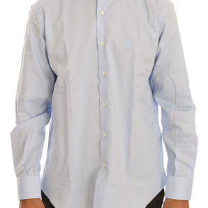 Cavalli Light Blue Cotton Dress Shirt