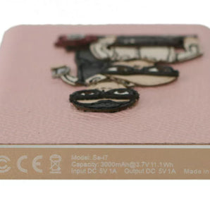 Dolce &amp; Gabbana Power Bank de cuero rosa chic