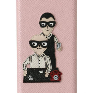 Dolce &amp; Gabbana Power Bank de cuero rosa chic