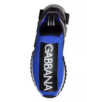 Dolce &amp; Gabbana Blue Logo Low Top Sorrento Sneakers Shoes
