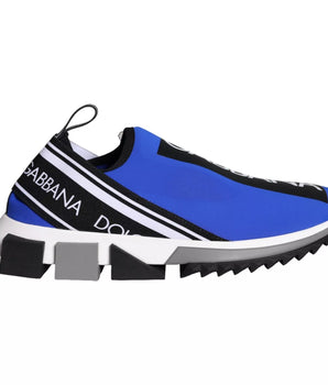 Dolce &amp; Gabbana Blue Logo Low Top Sorrento Sneakers Shoes