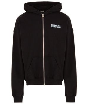 Comme Des Fuckdown Black Cotton Men's Hooded Sweatshirt