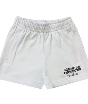 Comme Des Fuckdown White Cotton Short