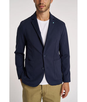 People Of Shibuya Blue Polyester Men's Lightweight Jacket