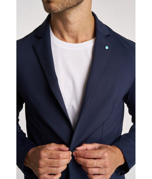 People Of Shibuya Blue Polyester Men's Lightweight Jacket