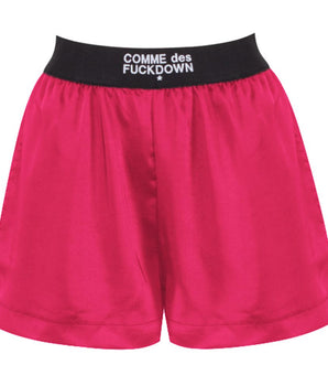Comme Des Fuckdown Fuchsia Polyester Short
