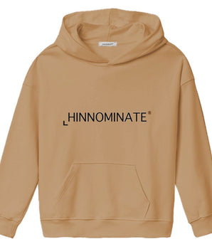 Hinnominate Brown Cotton Men Sweater with Hood