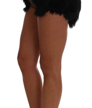 Dolce & Gabbana Black Mink Nutria Fur Mini Hot Pants Dolce & Gabbana 