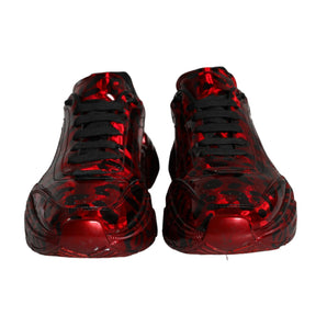 Dolce & Gabbana Red Leopard Daymaster Low Top Sneakers Shoes