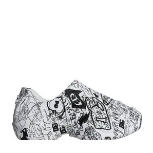 Dolce & Gabbana White Black Graffiti Daymaster Sneakers Shoes