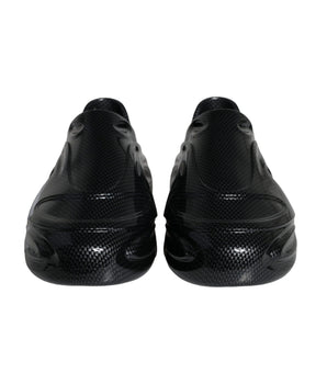 Dolce & Gabbana Black Foiled Rubber Toy Low Top Men Sneakers Shoes